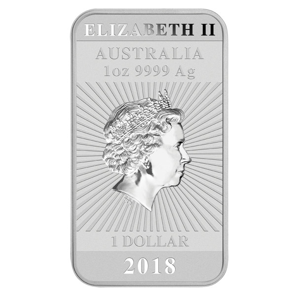 Avstralija: 1 AUD 2018 - 1 oz .9999 Ag ST - Rectangular Dragon (AU995X002812) numizmatika kovanci