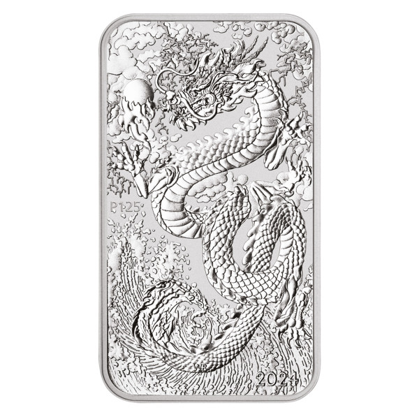 Avstralija: 1 AUD 2024 - 1 oz .9999 Ag ST - Rectangular Dragon (AU989X002838) numizmatika kovanci