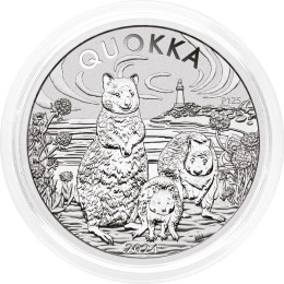 Avstralija: 1 AUD 2024 - 1oz .9999 Ag BU - QUOKKA
