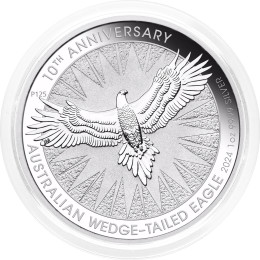 Avstralija: 1 AUD 2024 - 1oz .9999 Ag BU - WEDGE TAILED EAGLE (REPATI OREL)