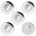 Avstralija: set srebrnikov Quokka 1 AUD BU 2020–2024 5 × 1 oz .9999 srebro, Perth Mint (AU0991X00242495) numizmatika kovanci