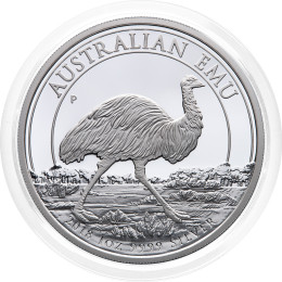 Avstralija: srebrnik Australian Emu PP 1 Dollar 2018 1 oz .9999 srebro, Perth Mint