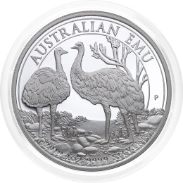 Avstralija: srebrnik Australian Emu PP 1 Dollar 2019 1 oz .9999 srebro, Perth Mint