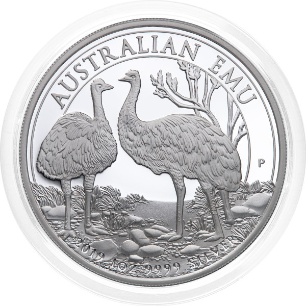 Avstralija: srebrnik Australian Emu PP 1 Dollar 2019 1 oz .9999 srebro, Perth Mint (AU0994X003762) numizmatika kovanci