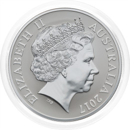Avstralija: srebrnik Kangaroo (Kenguru) 1 AUD BU 2017 1 oz .999 srebro, Royal Australian Mint