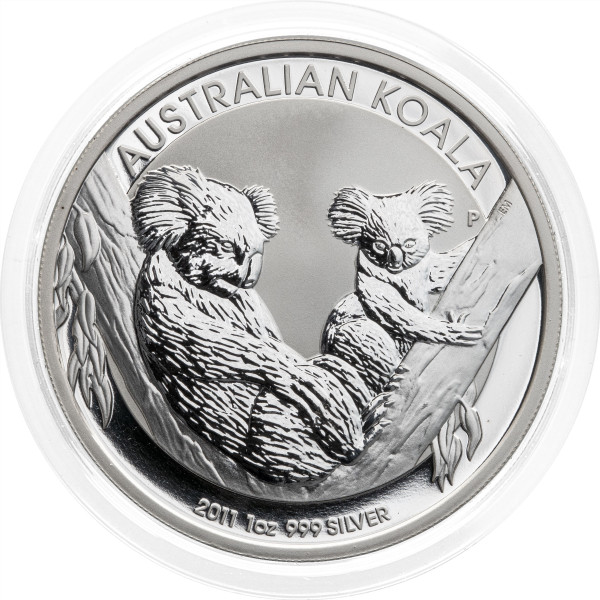 Avstralija: srebrnik Koala BU 1 AUD 2011 1 oz .999 srebro, Perth Mint (AU1002X003457) numizmatika kovanci