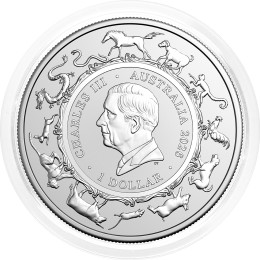 Avstralija: srebrnik Lunar RAM I – Horse (Konj) 1 AUD BU 2026 1 oz .999 srebro, Royal Australian Mint