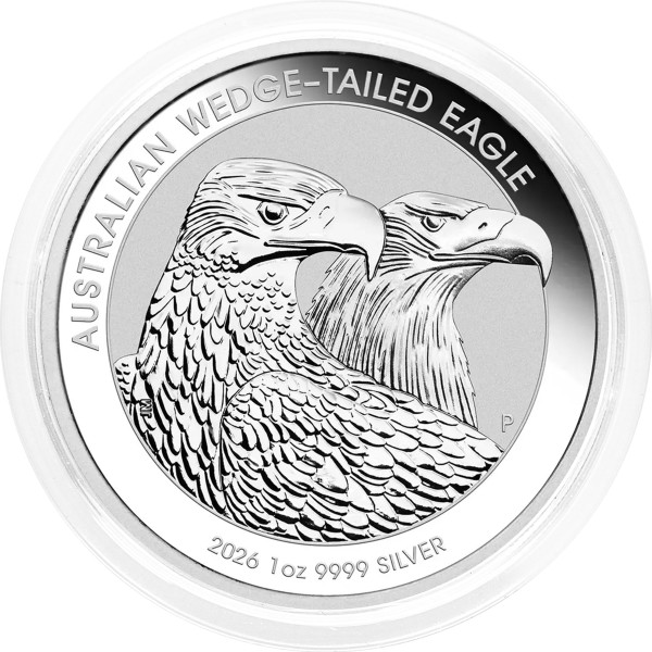Avstralija: srebrnik Wedge-Tailed Eagle 1 AUD BU 2026, 1 oz .9999 srebra, Perth Mint (AU0987X003698) numizmatika kovanci