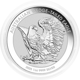 Avstralija: srebrnik Wedge-Tailed Eagle (Repati orel) 1 AUD BU 2025 1 oz .9999 srebro, Perth Mint