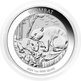 Avstralija: srebrnik Wombat 1 AUD BU 2024 1 oz .9999 srebro, Perth Mint