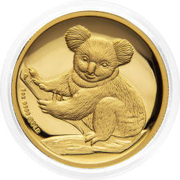 Avstralija: zlatnik Koala High Relief PP (polirana plošča) 100 AUD 2009 1 oz .9999 zlato, Perth Mint