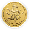 Avstralija: zlatnik Lunar II – Dragon (Zmaj) BU 100 AUD 2012 1 oz .9999 zlato, Perth Mint (AU1001X003479) numizmatika kovanci