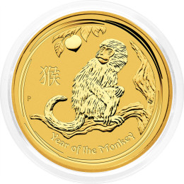 Avstralija: zlatnik Lunar II Monkey (Opica) 15 AUD BU 2016 1/10 oz .9999 zlato, Perth Mint