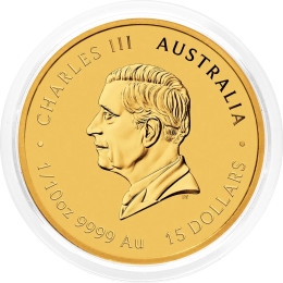Avstralija: zlatnik Lunar III – Year of the Horse (Leto konja) BU 15 AUD 2026 1/10 oz .9999 zlato, Perth Mint