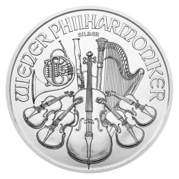 Avstrija (Druga republika): srebrnik Wiener Philharmoniker (Dunajski filharmonik) 1,5 EUR 2026 1 oz .999 srebro, Münze Österreich