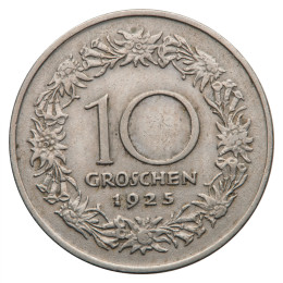 Avstrija - Prva republika: 10 Groschen 1925