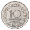 Avstrija (Prva republika): kovanec 10 grošev 1928 – planika (AT1085X003678) numizmatika kovanci