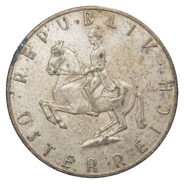 Avstrija (Republika): 5 šilingov 1960, srebro 640/1000, 5,20 g (AT1053X003592) numizmatika kovanci