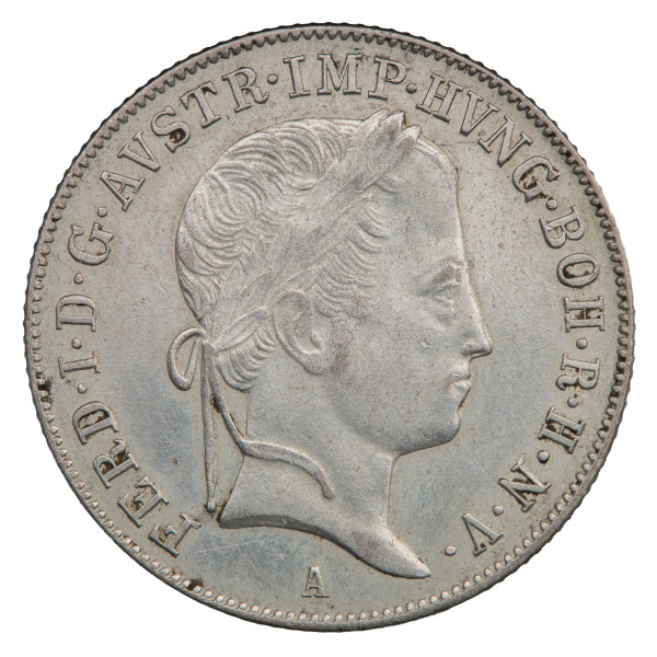 Avstrija: srebrnik 20 krajcarjev 1848 A Ferdinand I. .583 srebro (AT1165X003431) numizmatika kovanci