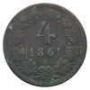 Avstrijsko cesarstvo: 4 Kreuzer 1861 A | Franz Joseph I (AT1152X003309) numizmatika kovanci