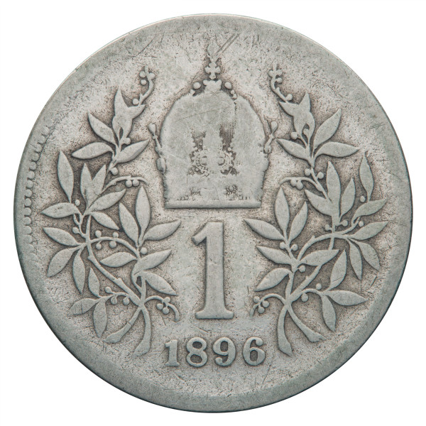 Avstro-Ogrska: 1 Corona 1896 | Franz Joseph I (AT1117X003256) numizmatika kovanci