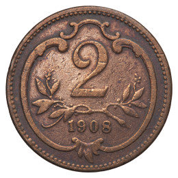 Avstro-Ogrska: 2 hellerja 1908