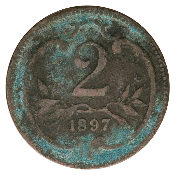 Avstro-Ogrska: 2 Vinarja / Heller 1897 | Franz Joseph I (AT1116X002924) numizmatika kovanci