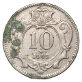 Avstro-Ogrska: kovanec 10 hellerjev 1909 (AT1104X003693) numizmatika kovanci