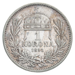 Avstro-Ogrska: srebrnik 1 korona 1893 Franc Jožef I. .835 srebro