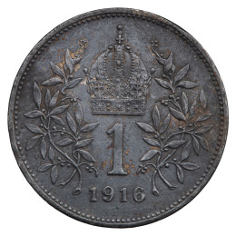 Avstro-Ogrska: srebrnik 1 korona 1916 Franz Jožef I. .835 srebro