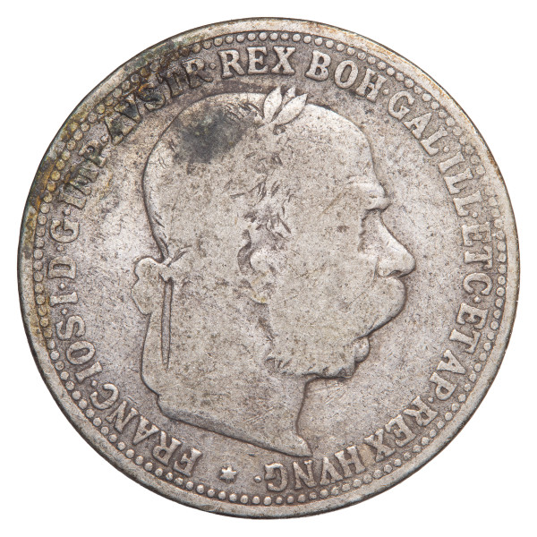 Avstro-Ogrska: srebrnik 1 krona 1893 Franc Jožef I., avstrijski tip, 835/1000 srebro, 4,84 g (AT1120X003564) numizmatika kovanci