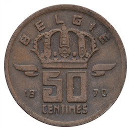 Belgija: 50 Centimes 1970