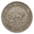 Britanska Zahodna Afrika: kovanec 50 centov 1949 George VI. (001064X003511) numizmatika kovanci