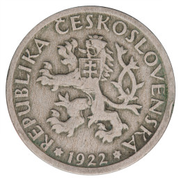 Češkoslovaška - Prva republika: 1 Koruna 1922