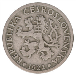 Češkoslovaška - Prva republika: 1 Koruna 1922