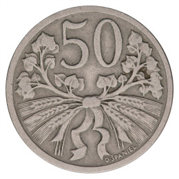 Češkoslovaška - Prva republika: 50 Haléřů 1921