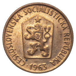 Češkoslovaška (Socialistična republika): kovanec 50 haléřů 1963
