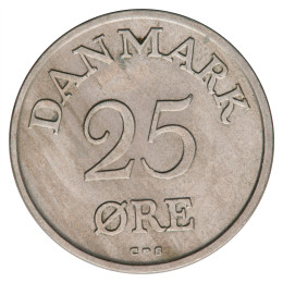 Danska: 25 Øre 1960 | Frederik IX