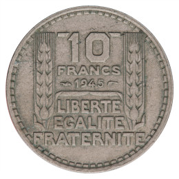 Francija: 10 Francs 1945