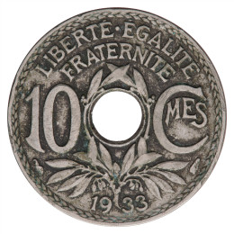 Francija - Tretja republika: 10 Centimes 1933