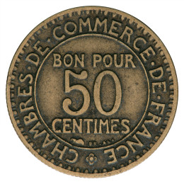 Francija - Tretja republika: 50 Centimes 1922