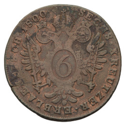 Habsburška monarhija: 6 Kreuzer 1800 B | Franz II