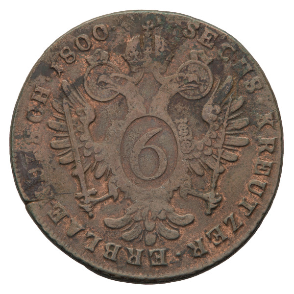 Habsburška monarhija: 6 Kreuzer 1800 B | Franz II (AT1213X003343) numizmatika kovanci