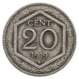 Italija - Kraljevina: 20 Centesimi 1919 R | Victor Emmanuel III 