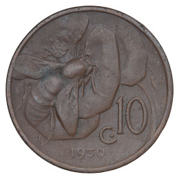 Italija (Kraljevina): kovanec 10 centesimi 1930 R