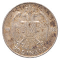 Jugoslavija (Kraljevina): srebrni kovanec 20 Dinarjev 1938 – Peter II., srebro .750, 8,99 g (YU1075X003701) numizmatika kovanci