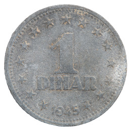 JuJugoslavija (DFJ/FNRJ): kovanec 1 dinar 1945