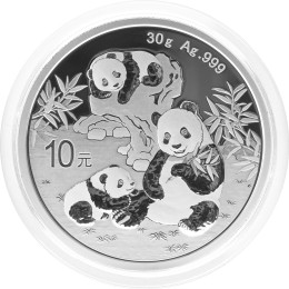 Kitajska: 10 Yuan 2025 - 30 g .999 Ag BU - PANDA 