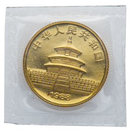Kitajska (Ljudska republika): zlatnik Panda 10 Yuan BU 1988 1/10 oz .999 zlato, China Gold Coin Incorporation