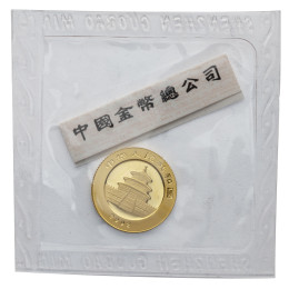 Kitajska (Ljudska republika): zlatnik Panda 20 Yuan BU 2002 1/20 oz .999 zlato, China Gold Coin Incorporation